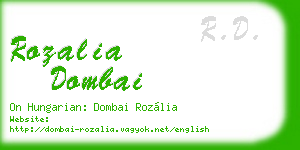 rozalia dombai business card